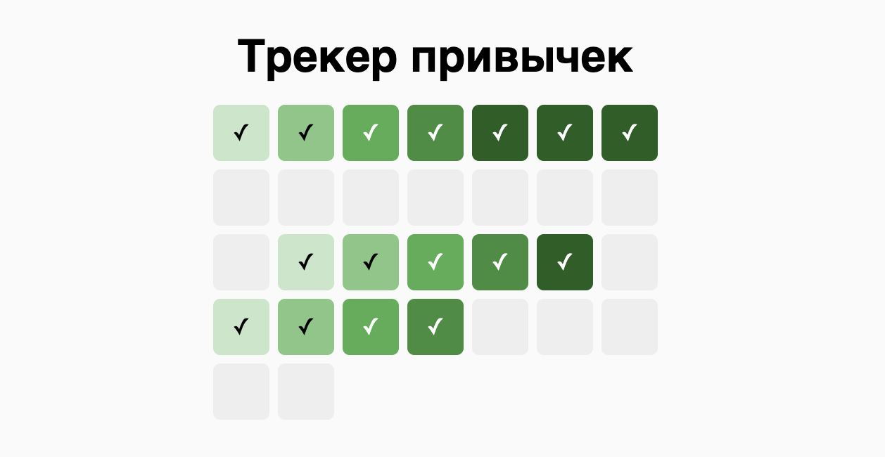 трекер привычек своими руками